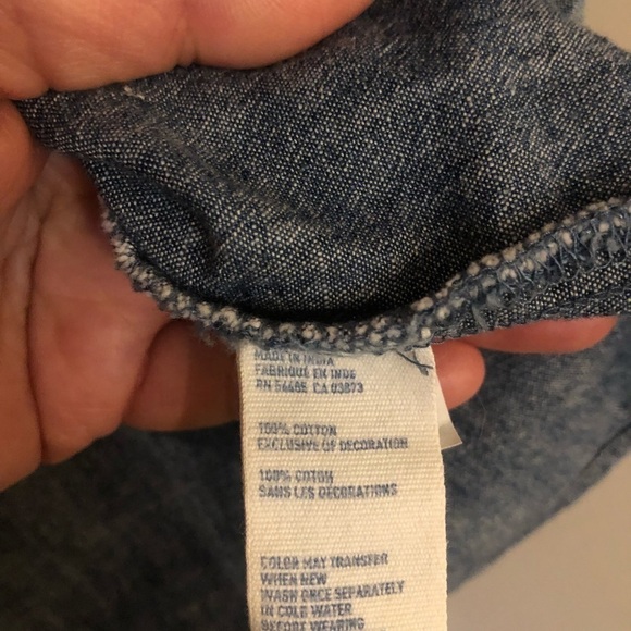 Chambray and lace western  “ denim “ shirt - Picture 9 of 9